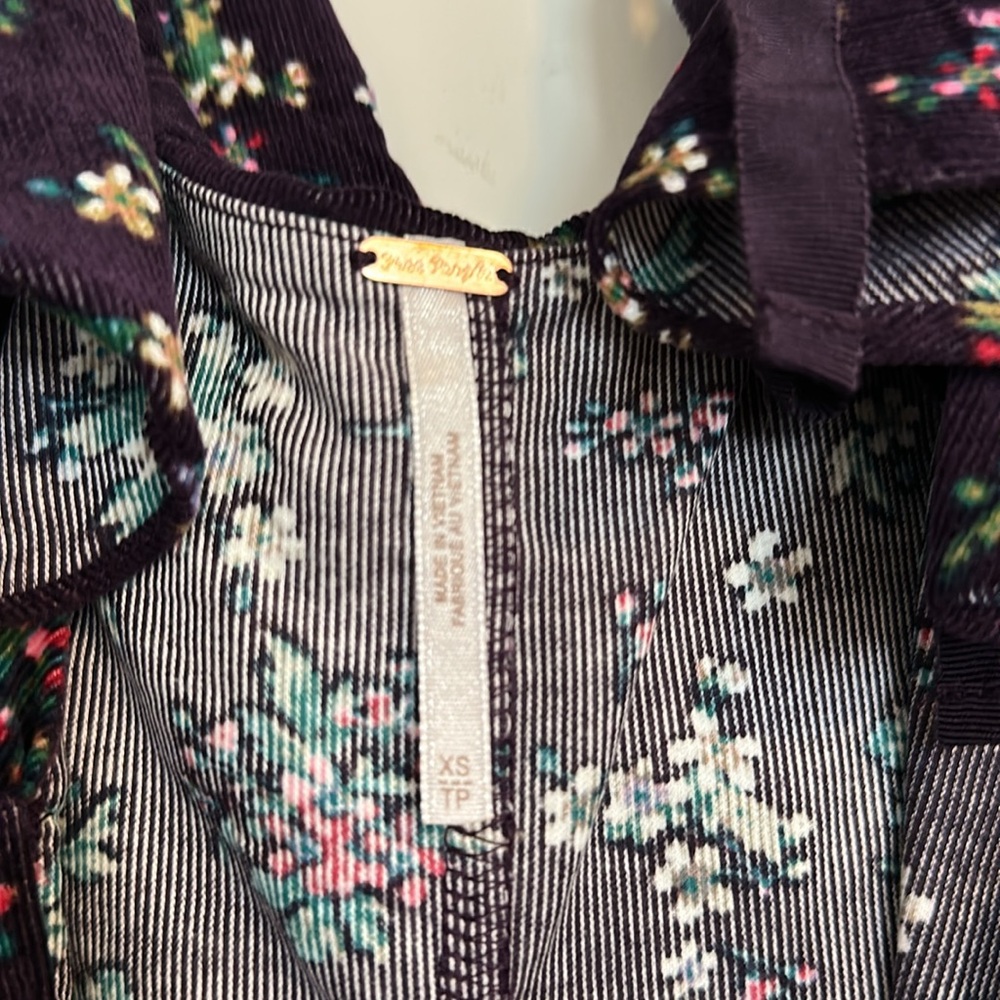 Free People Floral Corduroy Romper - XS - Picture 5 of 6
